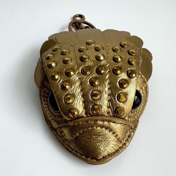 Kurt Geiger Eagle Head Bag Charm Bird Leather Coin Purse Keyring Key Chain NEW - Picture 4 of 11